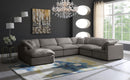 Plush Grey Velvet Standard Cloud Modular Sectional - NY Furniture Direct (NY)