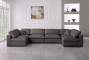 Plush Grey Velvet Standard Cloud Modular Sectional - NY Furniture Direct (NY)