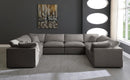 Plush Grey Velvet Standard Cloud Modular Sectional - NY Furniture Direct (NY)