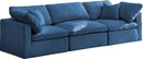 Plush Navy Velvet Standard Cloud Modular Sofa - NY Furniture Direct (NY)