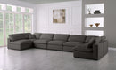 Plush Grey Velvet Standard Cloud Modular Sectional - NY Furniture Direct (NY)