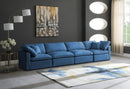 Plush Navy Velvet Standard Cloud Modular Sofa - NY Furniture Direct (NY)