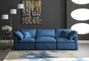 Plush Navy Velvet Standard Cloud Modular Sofa - NY Furniture Direct (NY)