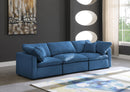 Plush Navy Velvet Standard Cloud Modular Sofa - NY Furniture Direct (NY)
