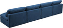 Plush Navy Velvet Standard Cloud Modular Sofa - NY Furniture Direct (NY)