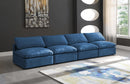 Plush Navy Velvet Standard Cloud Modular Sofa - NY Furniture Direct (NY)