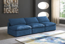 Plush Navy Velvet Standard Cloud Modular Sofa - NY Furniture Direct (NY)