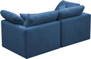 Plush Navy Velvet Standard Cloud Modular Sofa - NY Furniture Direct (NY)