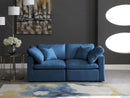 Plush Navy Velvet Standard Cloud Modular Sofa - NY Furniture Direct (NY)