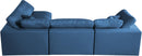 Plush Navy Velvet Standard Cloud Modular Sectional - NY Furniture Direct (NY)