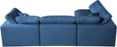 Plush Navy Velvet Standard Cloud Modular Sectional - NY Furniture Direct (NY)