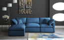 Plush Navy Velvet Standard Cloud Modular Sectional - NY Furniture Direct (NY)