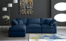 Plush Navy Velvet Standard Cloud Modular Sectional - NY Furniture Direct (NY)