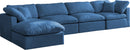 Plush Navy Velvet Standard Cloud Modular Sectional - NY Furniture Direct (NY)