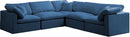 Plush Navy Velvet Standard Cloud Modular Sectional - NY Furniture Direct (NY)