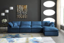 Plush Navy Velvet Standard Cloud Modular Sectional - NY Furniture Direct (NY)