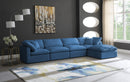 Plush Navy Velvet Standard Cloud Modular Sectional - NY Furniture Direct (NY)