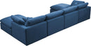 Plush Navy Velvet Standard Cloud Modular Sectional - NY Furniture Direct (NY)