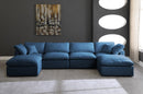 Plush Navy Velvet Standard Cloud Modular Sectional - NY Furniture Direct (NY)