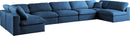 Plush Navy Velvet Standard Cloud Modular Sectional - NY Furniture Direct (NY)