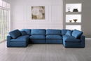 Plush Navy Velvet Standard Cloud Modular Sectional - NY Furniture Direct (NY)