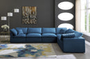 Plush Navy Velvet Standard Cloud Modular Sectional - NY Furniture Direct (NY)