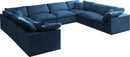 Plush Navy Velvet Standard Cloud Modular Sectional - NY Furniture Direct (NY)