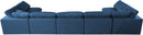 Plush Navy Velvet Standard Cloud Modular Sectional - NY Furniture Direct (NY)