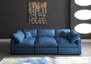 Plush Navy Velvet Standard Cloud Modular Sectional - NY Furniture Direct (NY)
