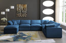Plush Navy Velvet Standard Cloud Modular Sectional - NY Furniture Direct (NY)