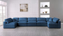 Plush Navy Velvet Standard Cloud Modular Sectional - NY Furniture Direct (NY)