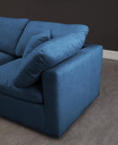Plush Navy Velvet Standard Cloud Modular Sofa - NY Furniture Direct (NY)