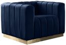 Marlon Navy Velvet Chair