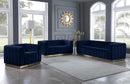 Marlon Navy Velvet Sofa