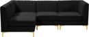 Alina Black Velvet Modular Sectional - NY Furniture Direct (NY)
