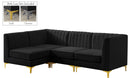 Alina Black Velvet Modular Sectional - NY Furniture Direct (NY)