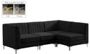 Alina Black Velvet Modular Sectional - NY Furniture Direct (NY)