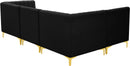 Alina Black Velvet Modular Sectional - NY Furniture Direct (NY)