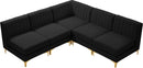 Alina Black Velvet Modular Sectional - NY Furniture Direct (NY)