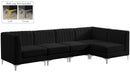 Alina Black Velvet Modular Sectional - NY Furniture Direct (NY)