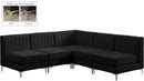Alina Black Velvet Modular Sectional - NY Furniture Direct (NY)