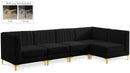 Alina Black Velvet Modular Sectional - NY Furniture Direct (NY)