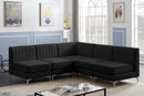 Alina Black Velvet Modular Sectional - NY Furniture Direct (NY)