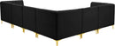 Alina Black Velvet Modular Sectional - NY Furniture Direct (NY)