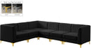 Alina Black Velvet Modular Sectional - NY Furniture Direct (NY)