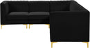 Alina Black Velvet Modular Sectional - NY Furniture Direct (NY)