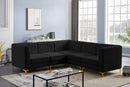 Alina Black Velvet Modular Sectional - NY Furniture Direct (NY)