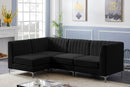 Alina Black Velvet Modular Sectional - NY Furniture Direct (NY)