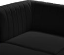 Alina Black Velvet Modular Sectional - NY Furniture Direct (NY)