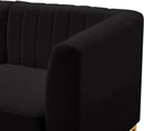 Alina Black Velvet Modular Sectional - NY Furniture Direct (NY)